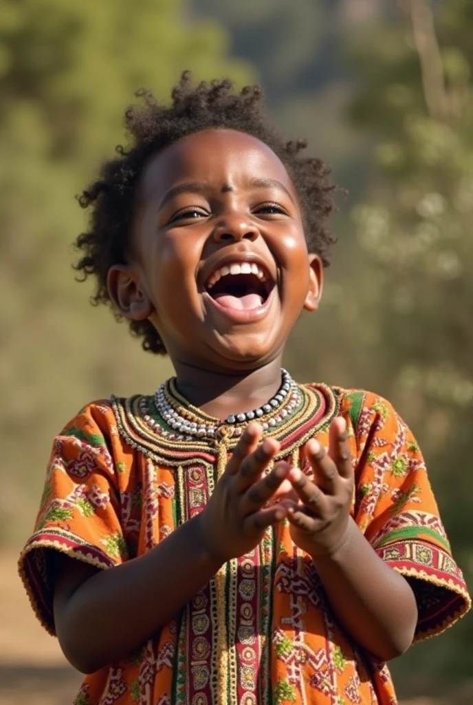 ((best quality)), ((masterpiece)), (detailed), perfect face child crying in starving africa; people around dressed in flags of other nations laughing.