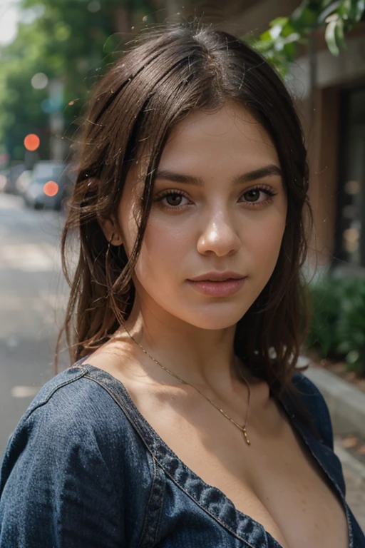 (realistic, highres:1.2, ultra-detailed), a 19-year-old girl with long and black hair, deep brown eyes that captivate the viewer's attention. Her eyes are mesmerizing and full of life, with long and thick lashes that enhance their beauty. Soft smile. White Jeans, White shirt. Instagram worthy background. front view