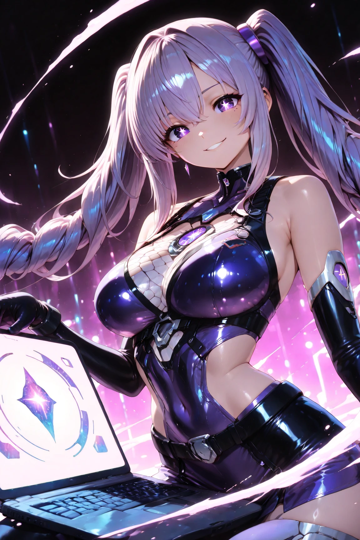 ((8K,tmasterpiece,realisticlying,The most beautifully illustrated),(((Bust photo)))(Hyper-detailing,Ultra-clear,naturey),((White wavy extra-long curls):1.3,choker necklace,ear jewelry,Pink and moist lips,),1 busty girl,the night,Cafe on top of the hill,Exhaustive coffee,white super long hair,,Blonde wavy hair,Hair is shiny,Halo galaxies,(light stre),striking visual effects,(dynamic streaks,Luminous trajectory:1.2),vivd colour,Exposed uniforms,nakeness,Elegant and beautiful hairpins,White wavy curls,naked leg,Reasonable movements,gigantic cleavage breasts,Slender beautiful legs,Stretch meat,Fair and moisturized skin