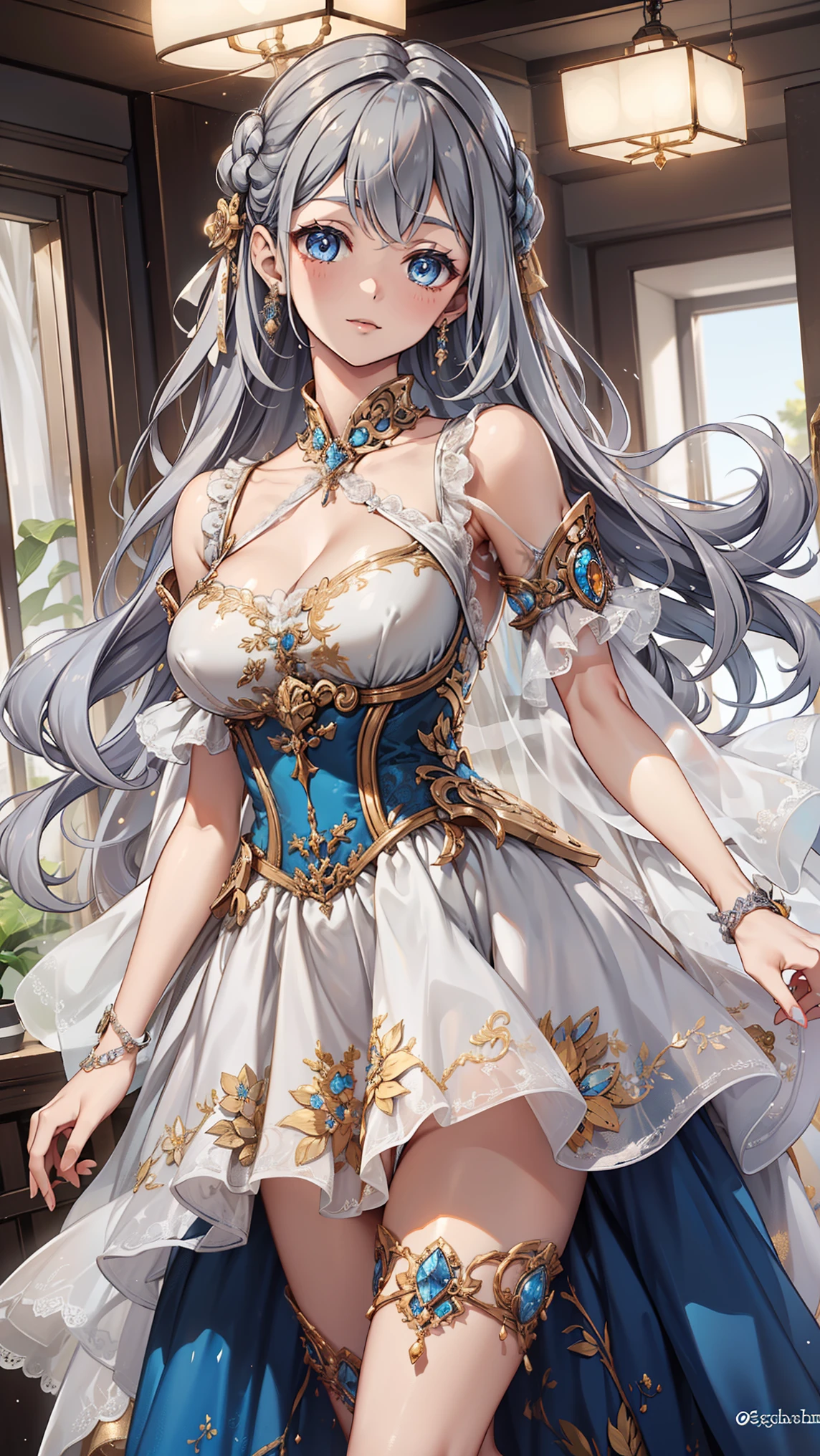 (fullbody:1.2), 1girl, solo, character art, promotional art, official art,
Female
Mage
Kawaii
Water magic
Aqua blue eyes
Silver hair
Long hair
Slim figure
Pastel colors
Medieval dress
Light blue and white dress
Floral embroidery
Puff sleeves
Long gloves
High boots
Light blue and white color scheme
Flowy dress
Puff sleeves
Floral embroidery
Corset bodice
High neckline
Long gloves
High boots
Shy
Quiet
Calm
Sensitive
Introverted
Kind-hearted
<lora:kimhentaisStyleV30_v30:0.9>