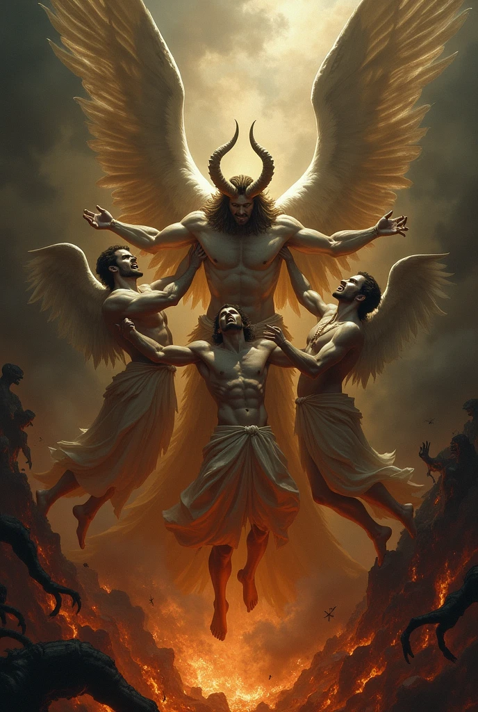 Lucifer and angels in hell