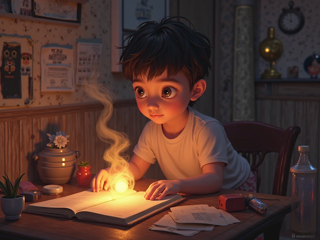 character: A boy or girl with an expression of obvious frustration. The mouth may be slightly open in a gesture of exasperation., with half-closed eyes. The character might have hunched shoulders and clenched fists..
body posture: The character might be trying to do something that he can't achieve., How to try to open a jar, put together a broken toy, or complete a difficult school assignment.