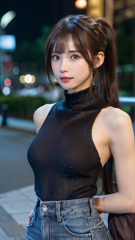 Night sky with fireworks, With Van Gogh starry night painting style, Rolling hills in the background, Fireworks,(top-quality、8K、32K、tmasterpiece、hyper HD:1.2)、Photo of a cute Japanese woman、huge tit、Large full breasts、short-hair、The upper part of the body、sface focus、Oversized_Sweater、a necklace、simple background、from the above、looking at viewert、