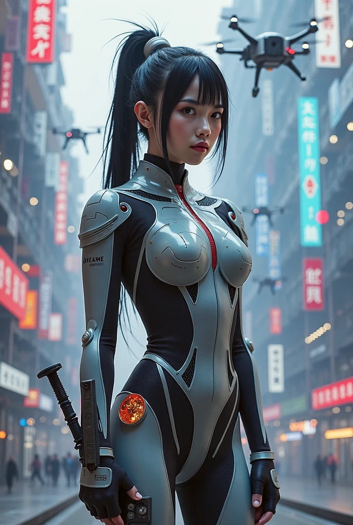 Asuka-Evangelion with short black hair (((From face to the waist view::1. 4))), realistic skin texture, front view::1.0, in complex & hyper detailed crimson and black plugsuit armor (((light glow effect in dark green shade aesthetic in image))), dinamic panning photography move/pose::1, midnight hour illuminationr, (masterpiece), best quality, perfect pretty face, 8k