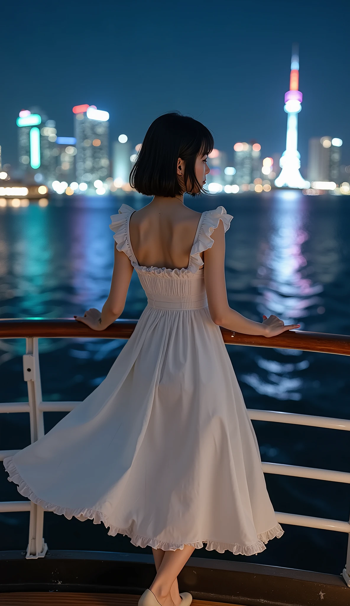 high details, best quality, 8k, [ultra detailed], masterpiece, best quality, (extremely detailed), shot from the rear, ultra wide shot, photorealistic, a beautiful woman (intricate details, Masterpiece, best quality: 1.6) elegantly dressed woman (intricate details, Masterpiece, best quality: 1.6), sitting in the bus seeing the sun going down through the window, sundown light, rich sea view background (intricate details, Masterpiece, best quality: 1.6) a view from the side, a sense of longing