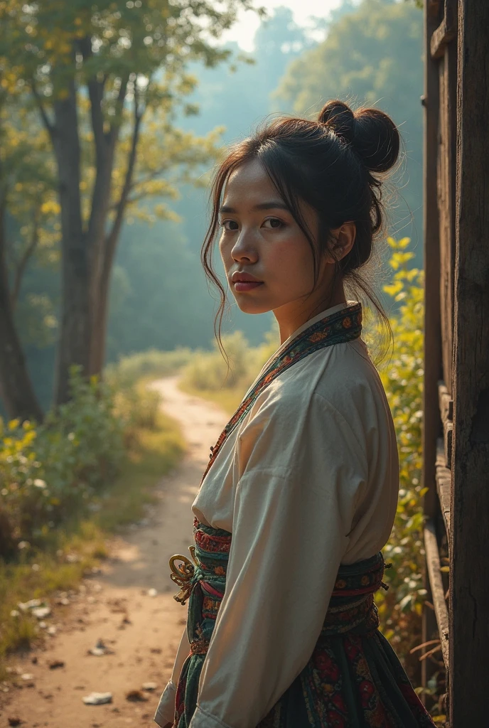 20-year-old woman, farmer, korean girl, Traditional Thai folk costumes