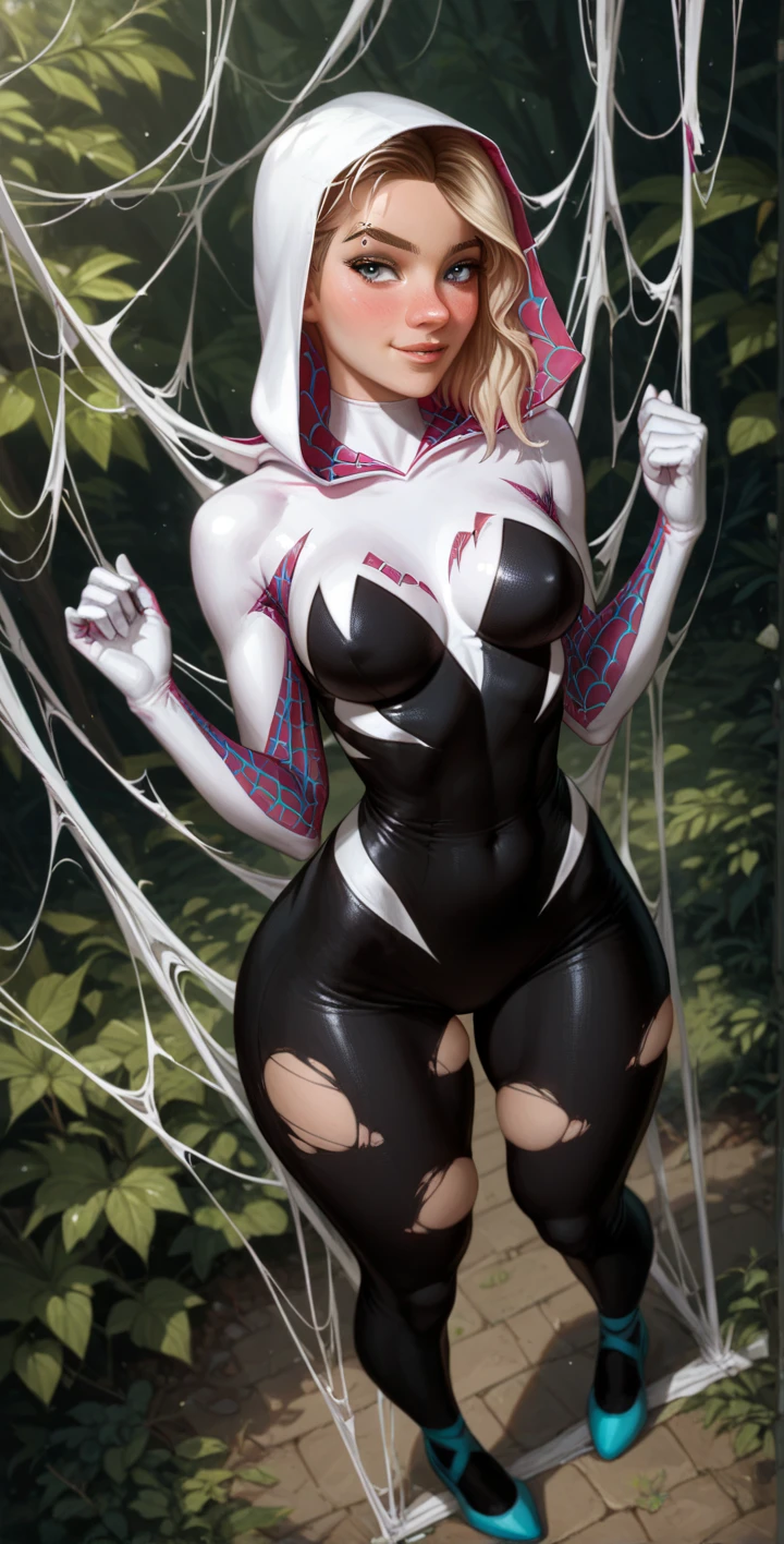4K,realisticlying,Glamorous,The very detailed,There a girl in Dingcheng,White hair,Wearing a black Spider-Man costume,(Black and white:1.4) the night,symbiote,venomize,a large amount of mucus,she a spiderman,Black superhero theme,In front of the sky,Flushed complexion,( Open legs, camel-toe,, Vulvar shape:1.3),(GGCameltoe:1.3)Legs apart,25 age old,full bodyesbian
