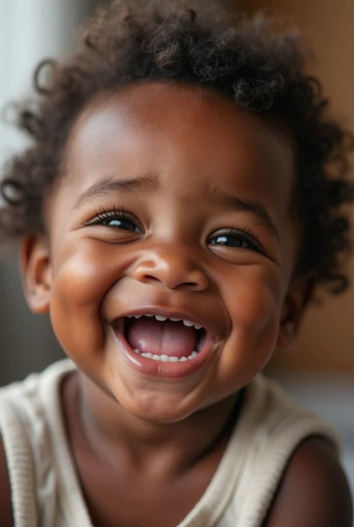 Full body side view realistic Ugly african baby boy tongue out