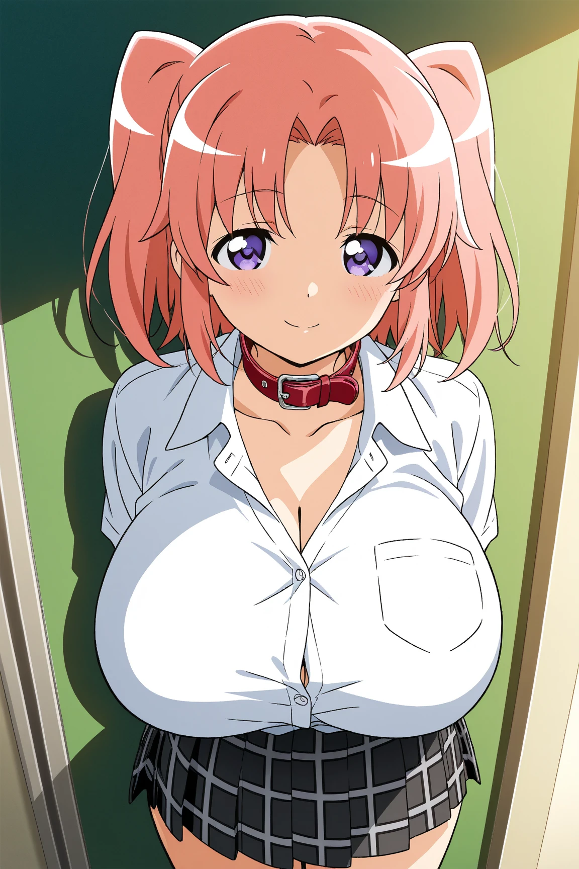 1girl,breast,clothes lift,selfie,tits,blushes, smirk,makima,no bra,no braa, perfect skin, beautiful face, best quality,