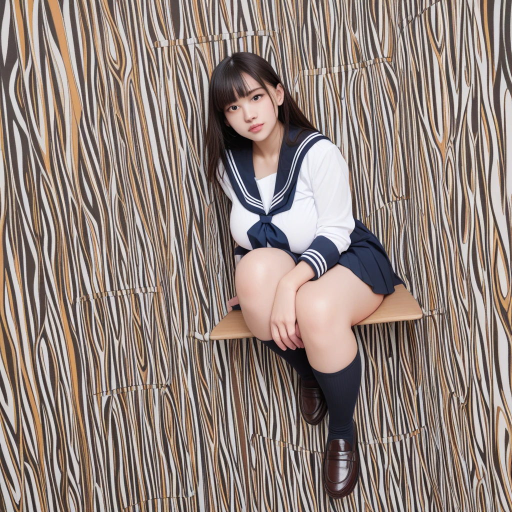 Super detailed,Highest quality,1 high school girl,,sitting in a seaside cafe,Sitting in a chair,She is wearing a white short-sleeved blouse and a checked miniskirt.,I can see the ocean in the distance,There is a coffee cup on the table in the cafe,Illuminated by the summer sun,Daytime sunlight,You can see the blue sky and the sea,Bracelet on arm,pink nail polish on fingers,Sitting with legs together,Wearing sneakers,Distant scenery is blurry