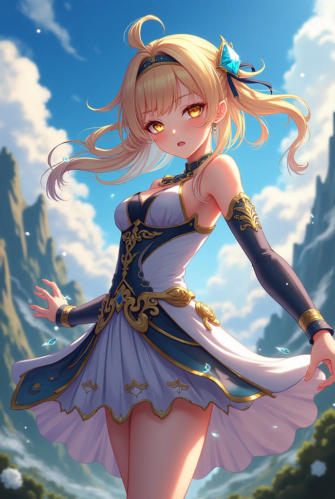 anime girl with power from Genshin Impact