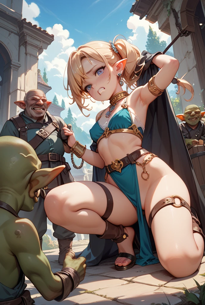 1 futanari and 1 girl, Zelda and Riju, slave mistress, dominatrix, Mature futanari and 21 year old girl having oral sex, futanari has huge breasts and huge erect penis, young woman with large breasts and wet vagina, Futanari holding girl under knees, spread legs, penis penetrating vagina from beneath girl, muscular futanari, futanari's fingers rubbing top of vagina, huge breasts, sex scene, girl being penetrated by futanari, girl bouncing on futanari penis, girls face pinned on wall, booty up, penetrated from behind, girl's eyes closed with mouth open, futanari penetrating girl while stimulating clit, excited face, sensual scene, NSFW, climax,