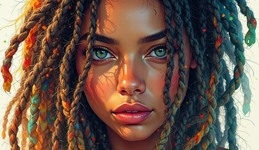 masterpiece、Highest quality、Ultra-high resolution、Dark skinned African girl、(Fractal Art:1.3)、Deep woods、Yellow hoodie、lonely、profile、Upper Body、
