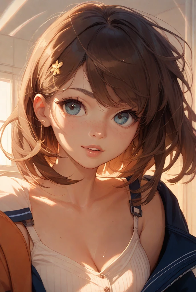 (nsfw), (Uncensored), (nude), (16k), (Beautiful), Top Quality, (Detailed), Exquisite, Very Detailed, Finely Detail, High Quality, Very Detailed, Masterpiece, Super Detail, Super Quality, (Very Cute), Slightly Reddish Cheeks, Shiny and Delicate Hair, Pastel Tone, Large Moist Eyes, Childlike Contours, High Detail, Girl, 
