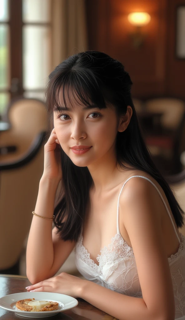 nude,underwear、Portraiture、8k、high quality、Realistic Photographic Images、24-years-old、Japanese women、suitable wife、、housewife、Natural and realistic eyes、Japanese Stand、Beautiful black hair、short hair、light makeup、Octane Rendering、Beautiful lighting、Golden ratio composition、Laughter、Casual wear、Casual clothing、Natural background、Blurred Background、High resolution、Pure Japanese humanity、Beautiful wife、Upper Body、light makeup、No makeup、Pure beauty、Private Server、gray、beige、green、Plain、Casual clothing、smile、Small black eyes、Background Blur