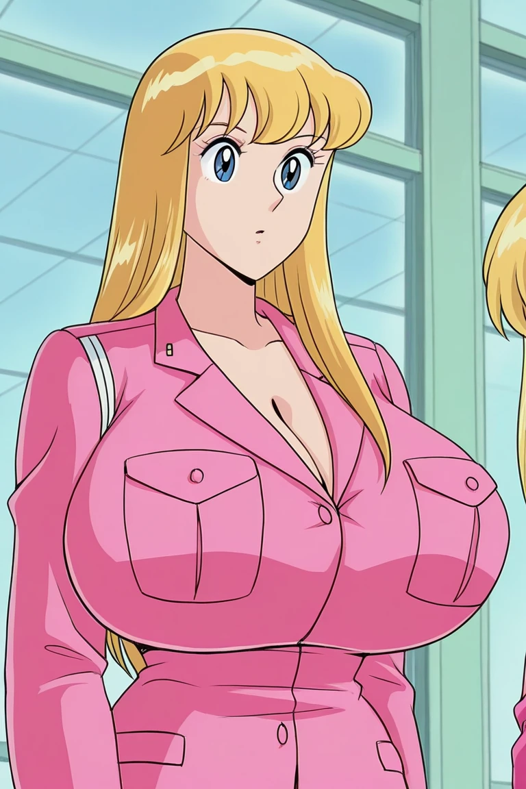 nsfw:1、10 heads、 ((Kochikame:1.2)), Akimoto Haruo、policewoman、Obscene pink uniform、Tight mini、Pink high heels、Nipples、((Cleavage 1.3))、((Embarrassed about having sex))、((Embarrassed face:1.3))、(Beautiful saggy huge breasts:1.3), (Mature Woman)、Reiko Nakagawa,blonde hair,((naked)),(blue eyes:1.2),,(Large Breasts:1.5),Shiny,hair,((alone)),((masterpiece)),((Highest quality)),Perfect Anatomy,Slim waist,Perfect Image,8K Ultra HD,(Beautiful attention to detail:1.5),Highly detailed face,Are standing,(Upper Body:1.1),(Look at the front:1.1),Arms behind,Super detailed,Absurd,High resolution,(Shiny hair),Outdoor,((A delicate smile)), information