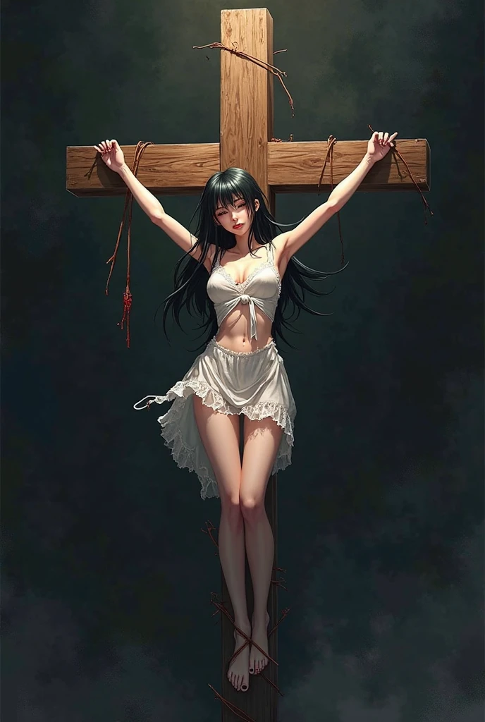 (((masterpiece))),((highest quality)),one beautiful japanese girl,pale, (A character that personifies a star: 1.5), (hair shines:1.5)、(((The body glows:1.5)))、(belly button)、(Clothes are hard, pale, and shiny:1.5),(private server), (exposure of skin),(The background is the night sky outside 1.5).(((from the front:1.5)))、(straight front: 1.5)、(((cross your legs:1.5)))