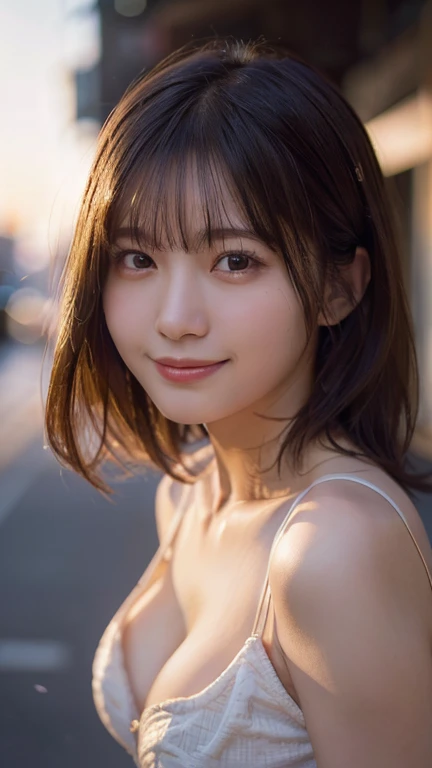 lens: 135mm f1.8,(Highest quality), (Beautiful 14 year old Japanese girl), (Moisturized lips), Narrow eyes, double eyelid,Delicate clavicle,Flat Chest,Shortcuts, shame, A faint smile,
(Spotted sunlight:1.2), Dramatic lighting,
(Sheer white shirt), (Sunburned skin:0.2),Full body photo、Full Body Focus
