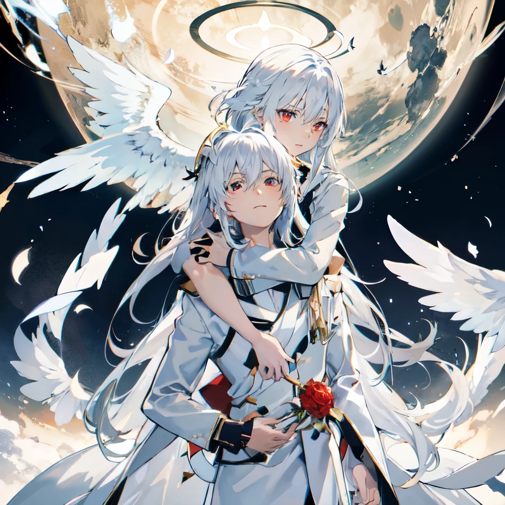 Angelic glowing snowy background,anime couple hugging and kissing ,  long red scarf  , Waiting for the man in formal suit wearing a white and platinum lab coat over a formal suit,Red Eyes, cabello largo color platino anime angel con alas y un halo por encima de la cabeza, Anime wallpapers , bíblico preciso angel , angelic, ,  glowing angelic being  , an angel, angelical, Anime wallpaper in high definition ,  night, angel,   ascension  ,    big shiny white wings   , , angelic and disturbing  , The lilies, ethereal anime, angelic angel alas de angel, white-haired deity,   glowing angelic being  , Angelic halo, sacred halo, Un angel,    snowy anime background     ,   Pixiv winner   , el angel de la muerte con un halo, Anime wallpapers, angelic and disturbing,  orange halo around his head. ,   ray of light through white hair , bright halo above his head, Waiting for the man in formal suit wearing a white and platinum lab coat over a formal suit,Red Eyes, cabello largo color platino anime angel con alas y un halo por encima de la cabeza, Anime wallpapers , bíblico preciso angel , angelic, angel  glowing angelic being  ,  angel, angelical,  Anime wallpapers ,  night, angel,   ascension  ,    big shiny white wings   , , angelic and disturbing  , The lilies, ethereal anime, angelic halo con alas de angel, white-haired deity,   glowing angelic being  , Angelic halo, sacred halo, Un angel, ,  orange halo around his head. ,   ray of light through white hair , bright halo above his head,  ANGEL HALO white and shiny platinum  , obra maestra,  angry face, Red Eyes,   close , rotating wind,  snowy background ,   ANGEL HALO white and shiny platinum  , obra maestra, angry face, Red Eyes,   close , rotating wind,  snowy background ,  lab coat color white and platinum formal outfit platinum color formal