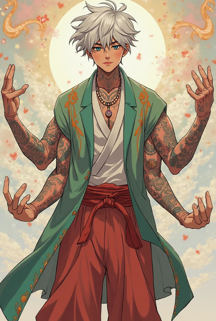 best quality,masterpiece,Ultra-high resolution,1 handsome young sexy topless man,looking at the audience,one,Yamamoto Takashi style, dynamic pink mushrooms Full of slime and poisonous powder,simple pink background with hyphae and fog,pink_background,Cold-blooded man,tough guy style,Ice cooler