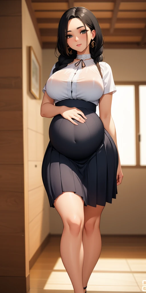 Hair Bow, black hair,Big Baby Bump pregnant, school uniform, Big boobs, nipple, cum,16 years girl, Big pregnant Belly, Big Pregnant girl, Largest Belly of Pregnant, Huge Pregnancy Belly, purple eyes, Hugest pregnancy belly