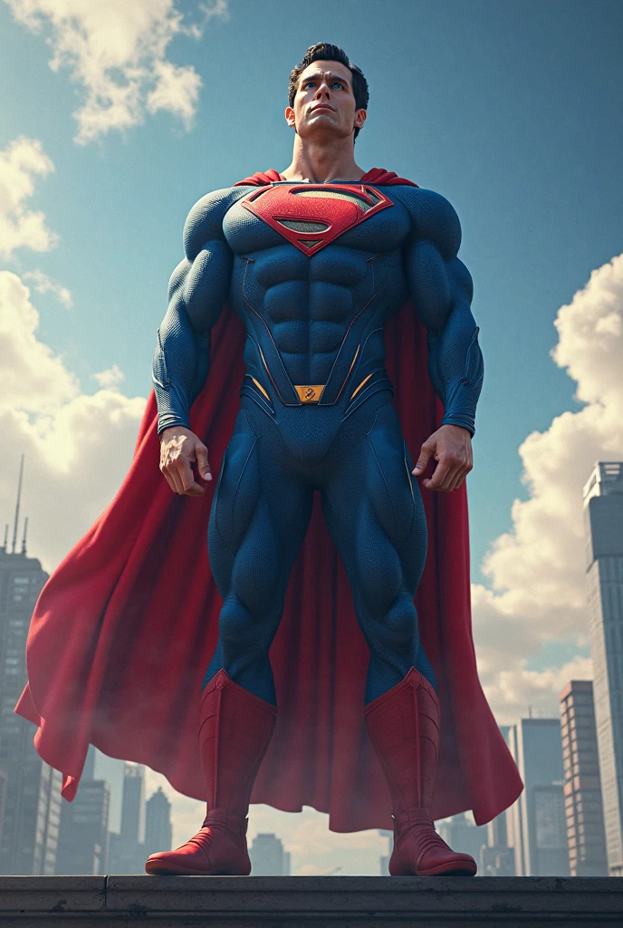 40-year-old man, unshaven, ((full body photograph of Superman wearing black uniform)) (((full body)))), city background, photographrealistic, photography, work-before, realistic, realism, photographyrealism, high contrast, digital art, realistic photography, trend in Artstation 8k HD, high definition, realistic, detailed, detailed, detailed, skin texture, hyper detailed, realistic skin texture, armor, best quality, ultra high resolution, (photographrealistic: 14), hight resolution, detailed, raw photography, Crisp re, By Lee Jeffries Nikon D850 Stock Film Photography 4 Kodak Portra 400 Camera F1 .6 lens rich colors hyper realistic texture dramatic lighting unrealengine trend in artstation cinestill 800,