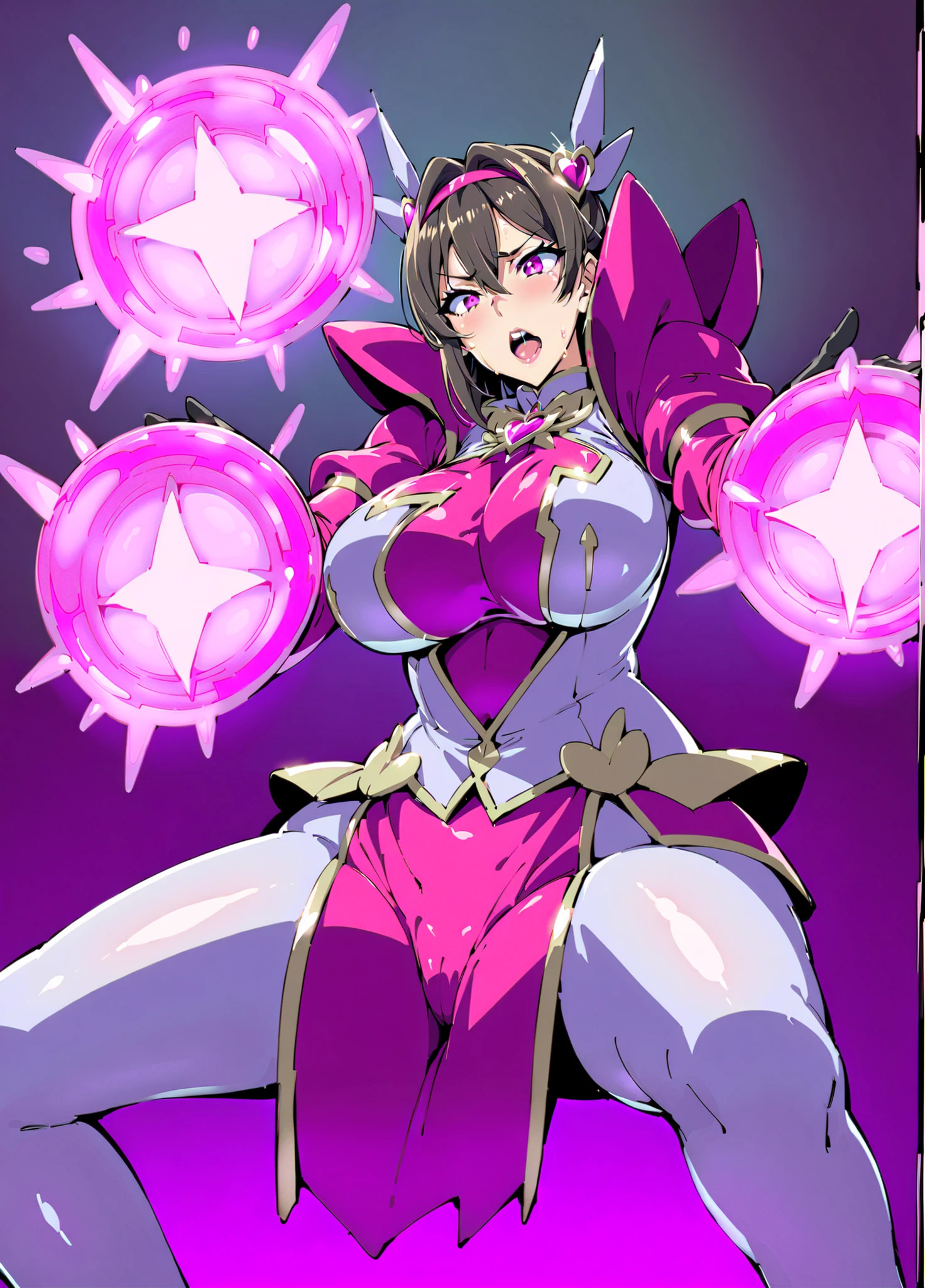 wiz(konosuba),1girl,solo,Females in heat,super huge breasts,fat,looking at viewer,
