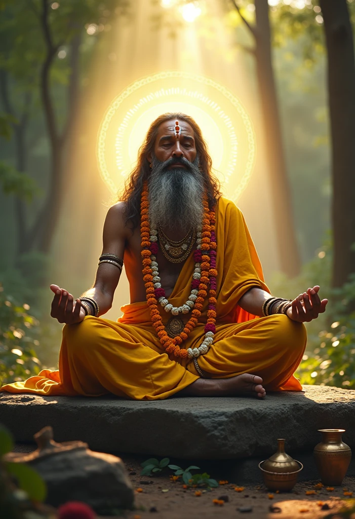 Indian Man doing Bhakti