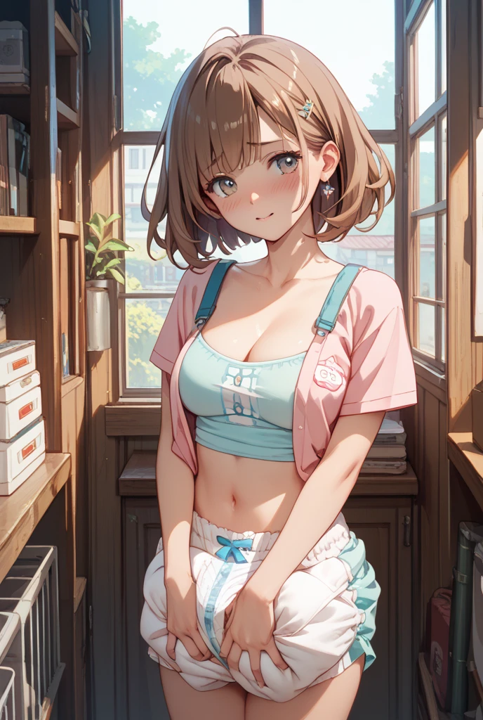 Full Body, Full Body Illustration, Best Illustration, Schoolchild, (((Best Quality)), ((Masterpiece)), (Details: 1.4), Anatomical, Award-winning concept art, Beautiful, fine details, portraits, Look at the Viewer, ((Show Full Body)), 1 Girl, Full Body, Solo, 3 Years Old, Idol, Child Actor, Golden and Brown Hair, Short Hair, Blue and Pink Eyes, Big Eyes, Vine Peta, Cute Ruffled Underwear, Panties, Skirt, White panties, Wet, Shirt, Wet clothes, Skirt lift, Blush, Classroom, Navel out, Clothes lift,Simple background, Lift yourself, Show bra, Idol fashion, Ruffles, Look away, Short sleeves, loli, skinny, elementary school, last scene of movie, loli, child, cute, young, juvenile, young appearance, nipples, fantastic visual depiction, professional effects, Beautiful girl, petite girl, city see-through material, unevenness, absurdity,