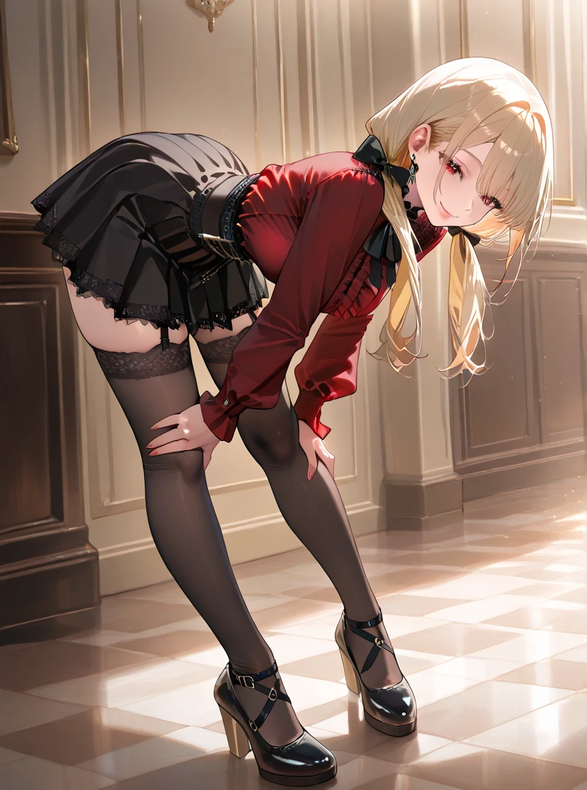 Stockings, scenery, legs, short skirt, cute