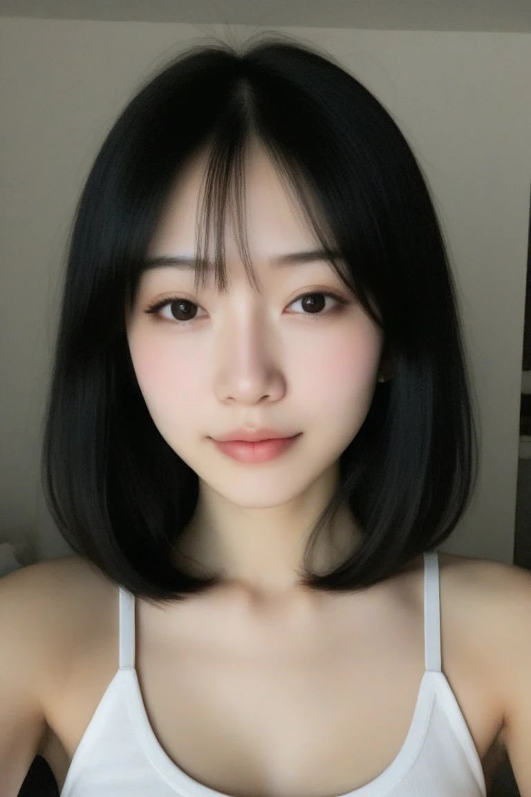Girl VN01, Loli anime girl in pink wet clothes, Realistic Shadows, Detailed skin, Very small breasts, Black hair, Hair Ribbon, Very detailed, 8K highly detailed face, Perfect face shape, Perfect lips, Perfect nose, Correct beautiful eyes, Watching Viewer, masutepiece, Best Quality, Single Girl, No bra, No panties, Solo, profetional lighting、Green lighting、