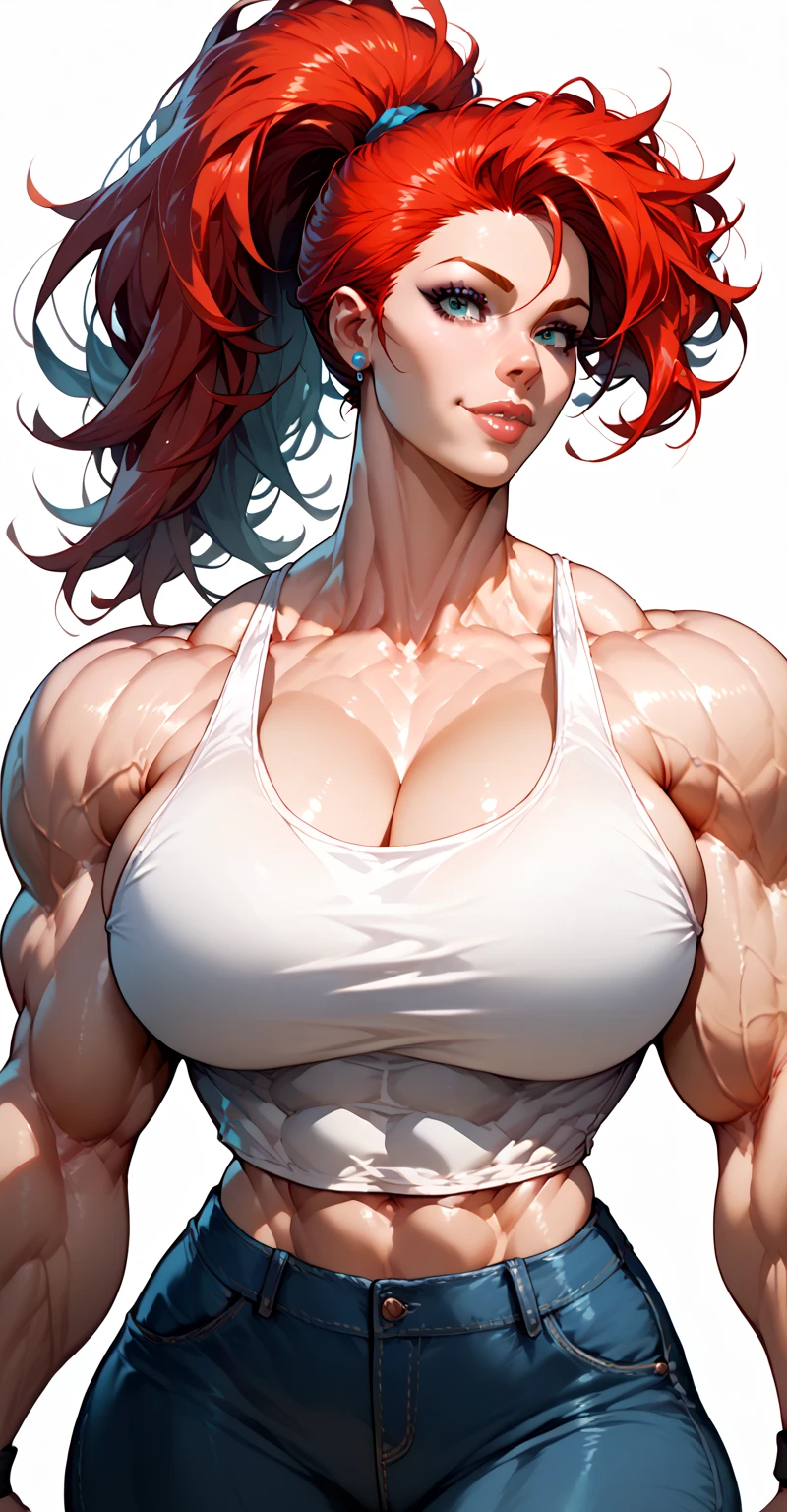 best qualityer, (Masterpiece artwork: 1.2), detailded, shinomiya kaguya, 1girl, 独奏, cloused mouth, drlight smile, Bblack hair, Eyes red, shorth hair, folded ponytail, hair ribbon, SLEEVELESS, red ribbon, standing, gazing at viewer, medium breasts, (((bloodstains, Evil, cruel girl, musculosa extremely muscular, extremely muscular, extremely large physique, pernas extremely musculars, muscular body,Sex,dominant, bloodstains bloodstains no corpo, evil smile,latex clothes))).
