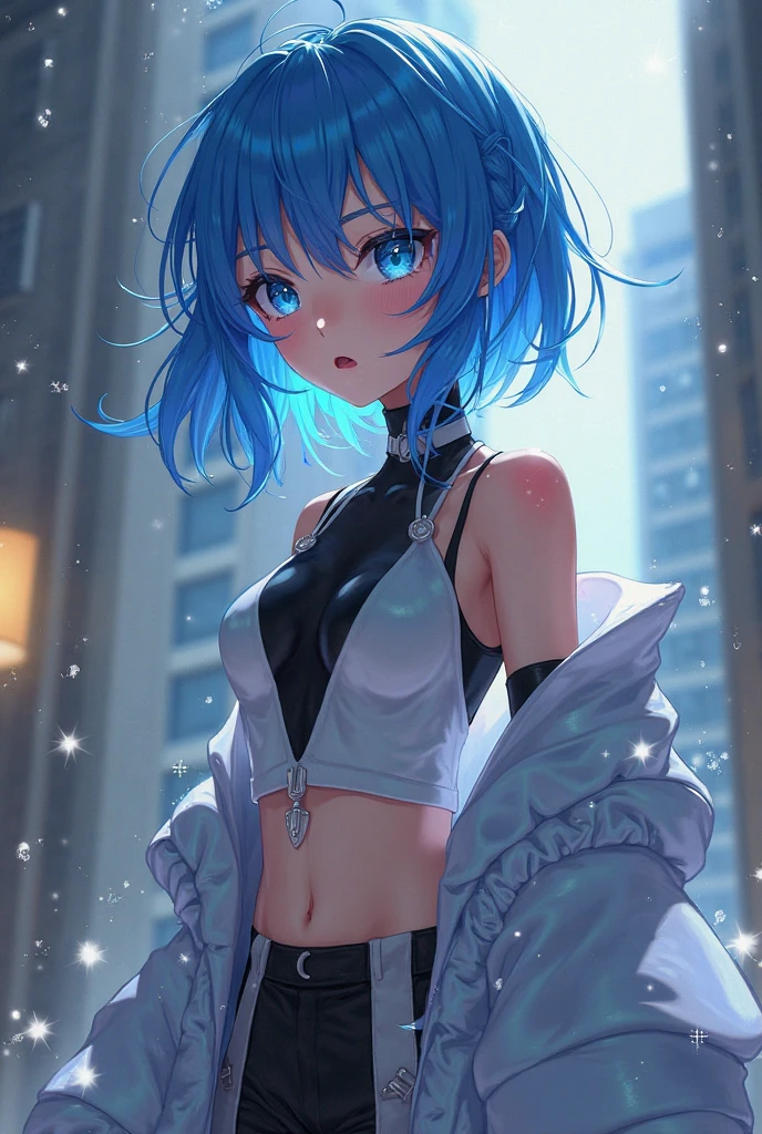 最high quality、Best image quality、masterpiece、With a girl((cute、20-year-old、Best Bust、Medium Bust、Bust 85,Beautiful Blue Eyes、Spread your chest wide,mShort silver hair、Slender、The best valley、、Blue Y-shirt、White short skirt,Show the whole body、Black perforated gloves,Blue Mesh,The gesture of lifting one&#39;s hair、Leaning forward greatly、Blue Sports Sunglasses)）high quality、Beautiful art、background((School、School zone、Strong winds)),Tabletop、Exquisite design、Visual Arts、Depth of written boundary、Best lighting、Highest detail、8ｋ