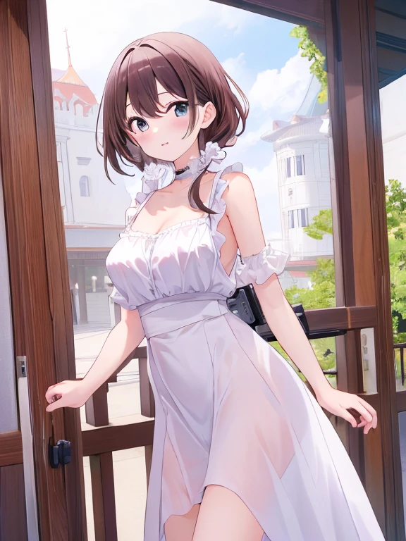 (comic cover:1.4),masterpiece, best quality,1girl,young girl,brown eyes,short hair,happy smile,shiny skin,(nice leg line:1.3),thick thighs,thin waist,medium breasts
BREAK
chiffon_dress,red color high heels,
BREAK
Pathway_lined_with_blooming_cherry_blossom_trees,crowd,depth of field,looking at viewer,standing, from front, full body,legsupsexms