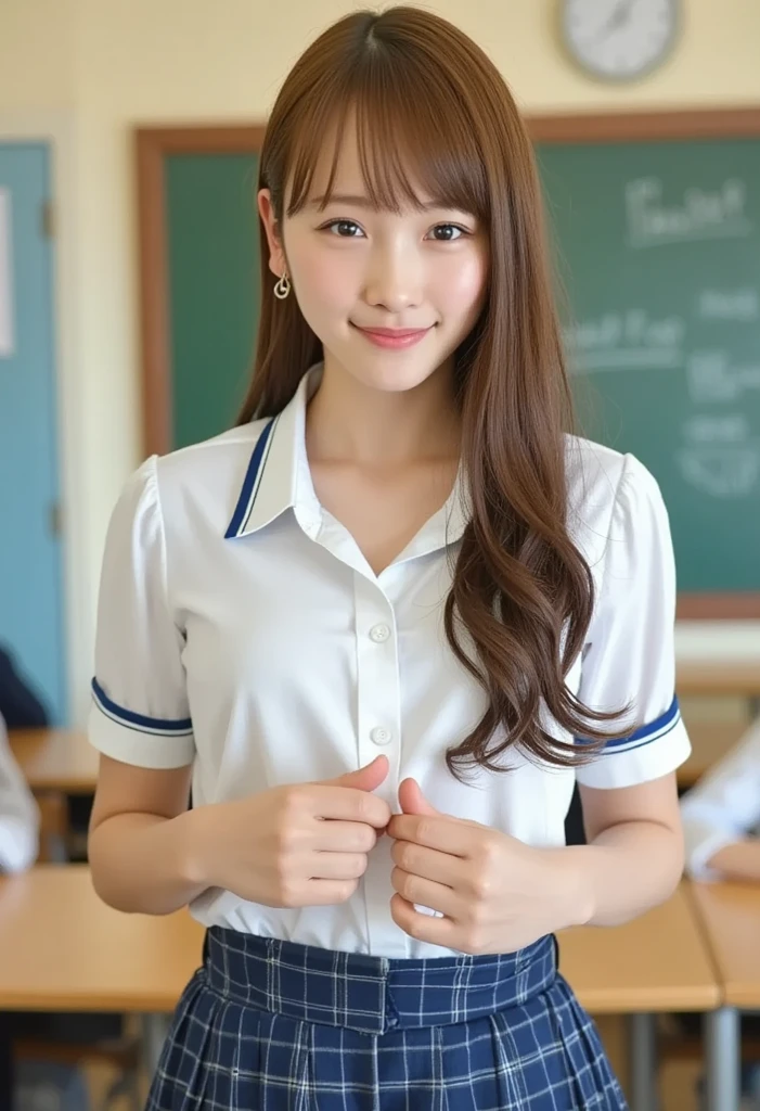 Symmetrical face、a smile、cute little、japanes、