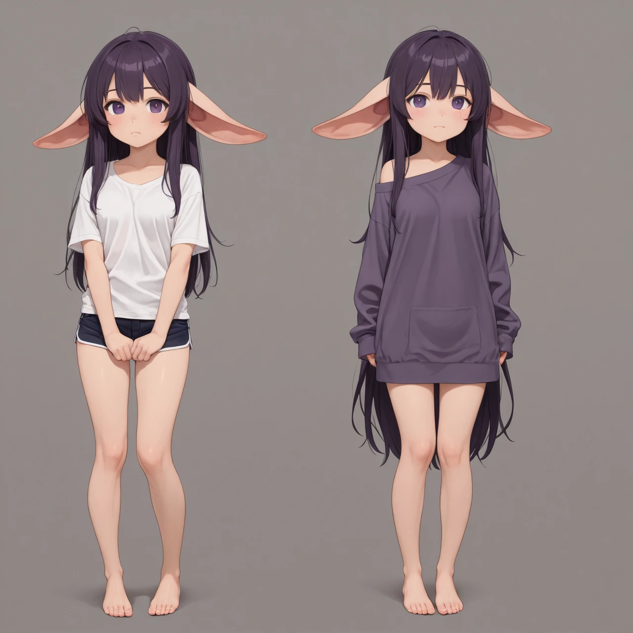 animeスタイル, Aesthetic style, One girl, alone, smile, View your viewers, blush, Red eyes, Long Hair, Brown Hair, , Mouth closed, Long Hair,, whole body, anime , Completely naked, Nipples,Pussy