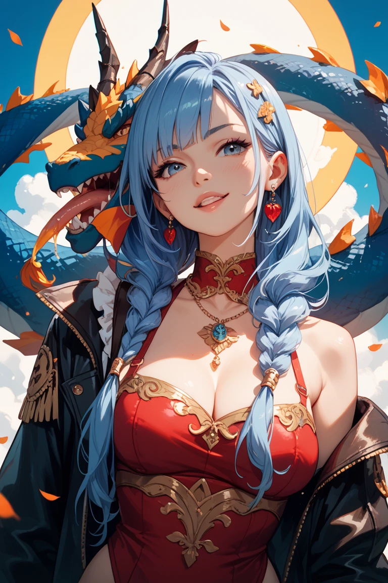 rainbow hair milf half dragon goddess
