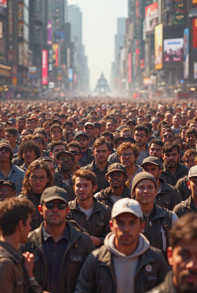 Image of a demonstration of people demanding fair wages and better working conditions.