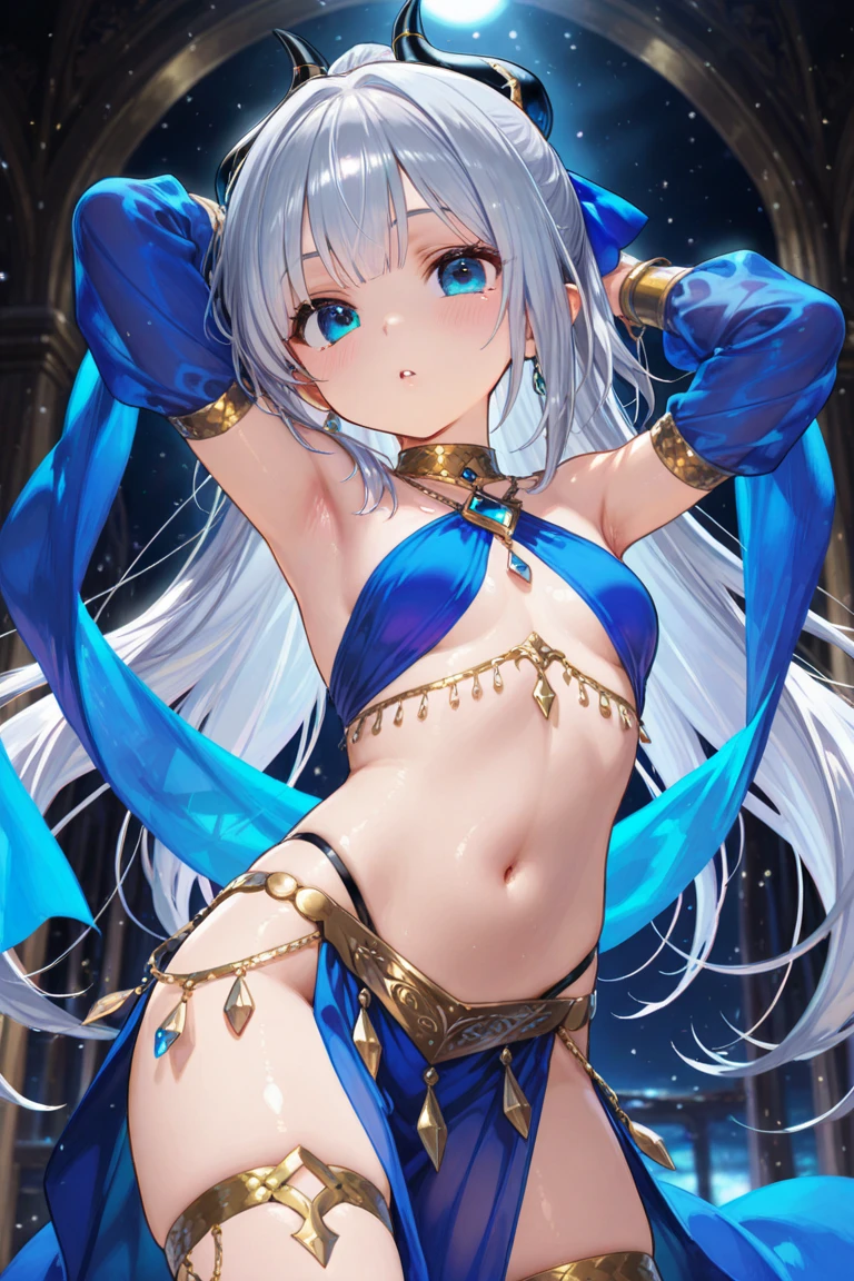 1girl, Nitocris, Fate/Grand Order, anime style, ultra realistic, high detail, sexy pose, sexy, beautiful, exposed skin, slender, exposed breast, nipples, nude, moon, stars, absurdres, high res, ultrasharp, 8K, UHD, retina, masterpiece, accurate, anatomically correct, perfect anatomy, textured skin, super detail, high details, high quality, award winning, best quality, high res, looking at viewer, detailed eyes, four fingers and one thumb per hand, perfect hands, brown skin, tanned skin
