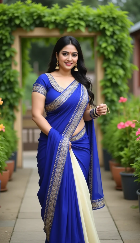 1 Heavenly beautiful and goddess beauty cute and sweet looking face Indian female in front of Zhanli Village, China, Heavenly beautiful Overweight, Heavenly beautiful Extremely fat, Heavenly beautiful and attractive Chubby figure , Heavenly beautiful looking and eye catching luxury style tight fitting Indian traditional sarees , reaching out, Heavenly beautiful Arabian woman, 16k, High resolution, masterpiece, highest quality, fine skin, outside view, Realistic Photograph, size 45 and waist size 32, close up face view