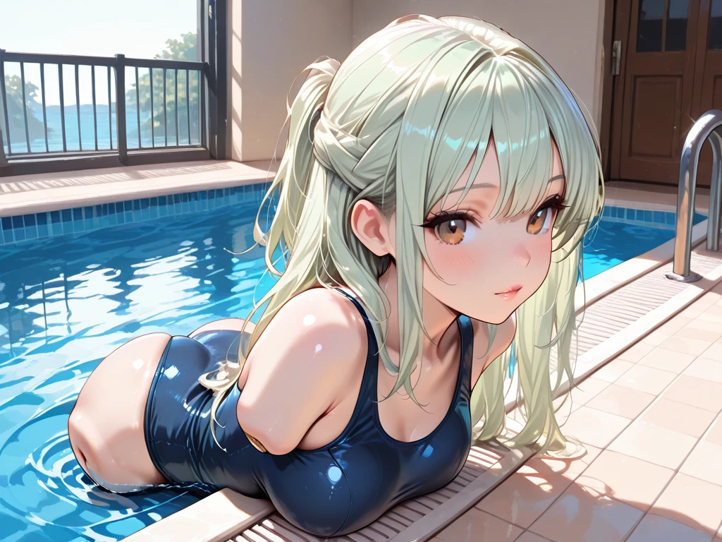 Uma garota na casa de bikini