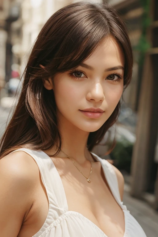 ((cowboy shot:1.5)), ((Flat Chest:1.5)), ((skinny:1.5)), (View your audience:1.5), (Looking into the camera:1.5), BREAK Japanese, The most beautiful Doctor,  Physical build, Short arms, ((Narrow eyes)), ((light eyebrows:1.5)), ((thin eyebrows:1.5)), Fleeting atmosphere, 38 years old, BREAK ((beautiful long straight hair:1.5)), (long straight hair:1.5), ((bangs:1.5)), ((Thin lips)), BREAK ((In the city of Ginza)), ((Midi-length belted collared shirt dress)), ((necklace)), masterpiece, BREAK Highest quality, Detailed skin, Detailed face, fine grain, 8k, Excellent anatomy, Portraiture, (random pose), Very small mole on left cheek,