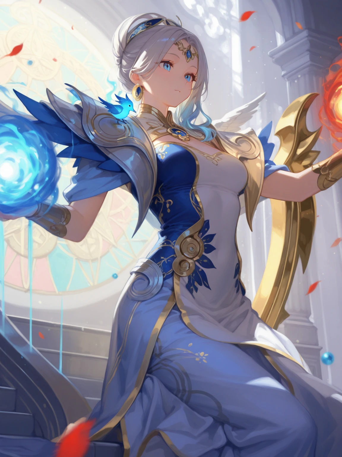 female lighting ✨️ 👌 💯 💛 😍 😌, hands on hips, clenching fist 👊 ✊️