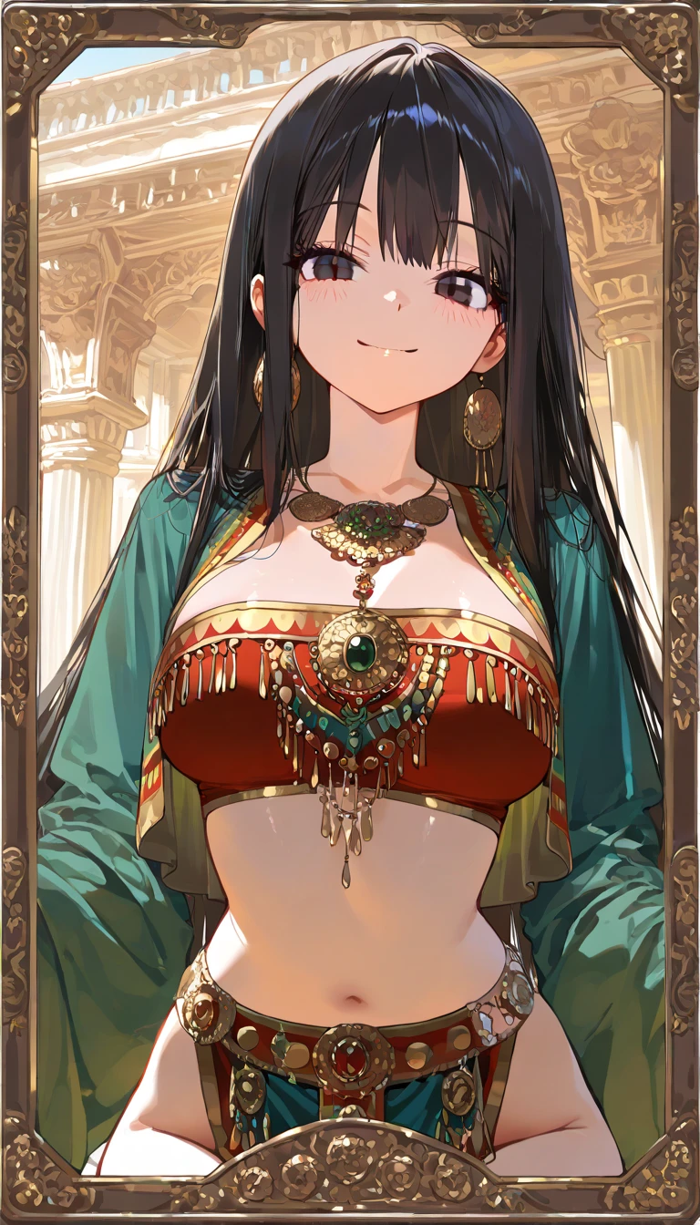 (beautiful girl : 1.3),1 girl,(Indian National Costumes,),dark haired,long hair,Smile Yan,Indian palaces,masterpiece,top quality,rich contrast,High Definition,8k,High definition CG unit wallpaper,Textures,unbelievably absurd,RAW pictures,Deep Border 1 .2,very detailed