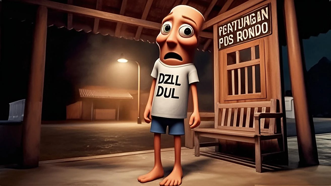 movie poster for a pixar horror movie, (3d cartoon character nightmare fuel:1.1) and (lots of blood:1.1), vhs, hyperrealism, highly detailed background, 8k uhd, dslr, soft lighting, high quality, film grain, Fujifilm XT3, HD, Sharp