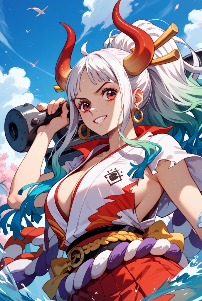 yamato, sorrindo, Dancing, feliz, seios grande, bunda grande