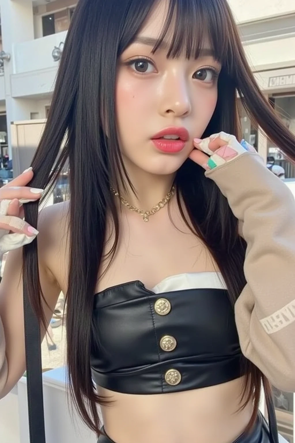um close de uma mulher with headphones from ear na cabeça, Retrato Sophie Mudd, Anna Nikolanova aka Newmilky, nodded, with headphones from ear, 18-years old, beautiful dolphin, yelena belova, angelina stroganova, brunette with dyed blonde hair, 🤤 portrait of , 2 4 years old female model, Yulia Gorokhova, instagram model