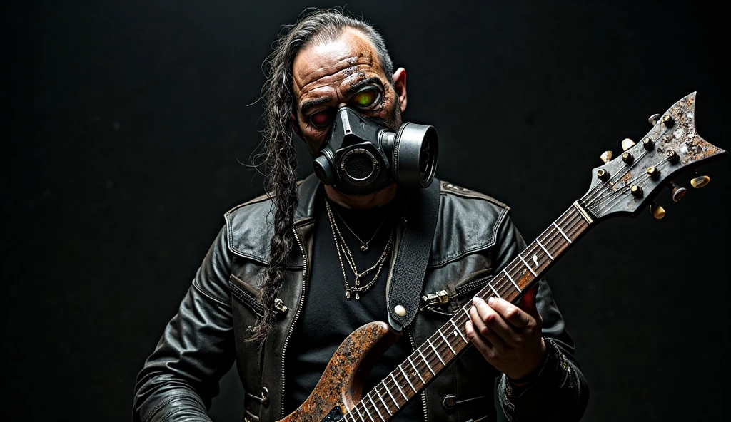 sid wilson from the slipknot band wearing he's iconic mask, holding cigarette, alone, chill expression 