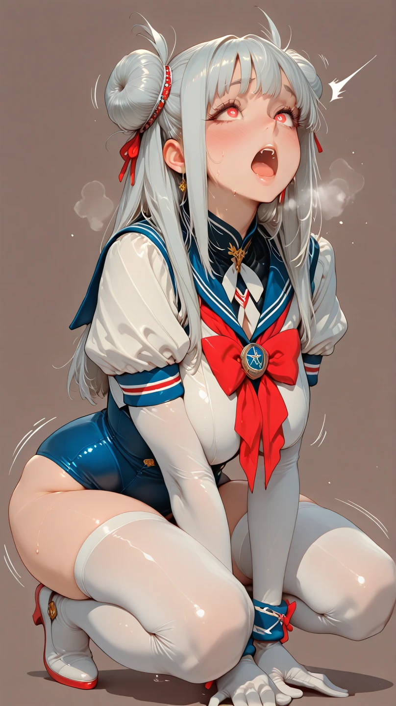 (masterpiece:1.2、Highest quality、Tmasterpiece)、(1 female)、alone、classroom、Day、(Squat:1.2)、whole body、beauty、blonde、Twin tails、blue eyes、(Sailor suit:1.4)、(Dark Skin:1.4)、break、Big Breasts、Long sleeve、lipstick、(pantyhose:1.2)、weaty、choker、blush、Covered breasts、Bangs braids、(Long Tongue:1.6)、((口を開けてフェラface:1.3)),(Spit drips:1.2),(Blowjob pose:1.2),(Looking up:1.4),(forget oneself:1.4),(Open your mouth wide:1.2),(face:1.3),(Open your mouth with both hands:1.6)