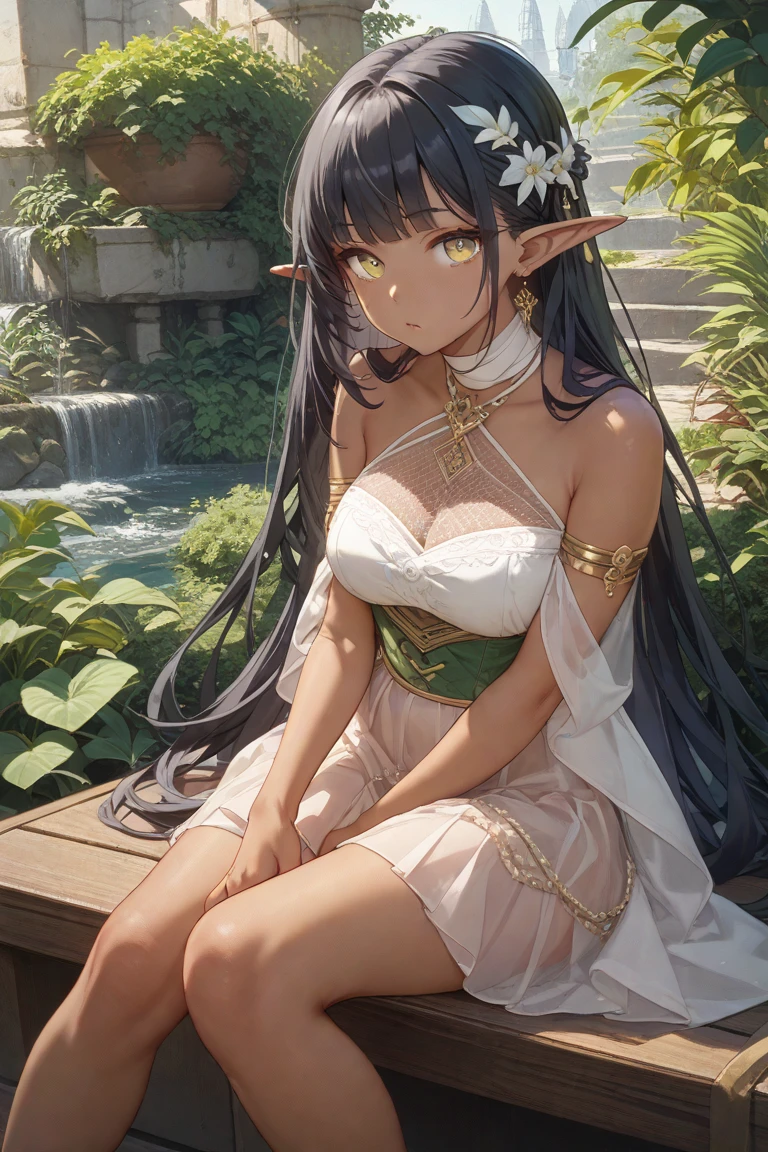 nsfw:1.1, high resolution:1.7, incredibly absurdres, kawaii:1, cute:1.5, hires.fix, anime visual:1, incredibly fine illustration,8k,masterpiece:1.2,best quality, high quality, exquisite, beautiful, insanely detailed, intricate detailed, extremely detailed, Super Definition, ultra high res, Super Resolution, best aesthetic, ultra detailed:1.5, best quality, perfect face, detailed face, masterpiece:1.2, illustration:1.2, 8k cg wallpaper, stunning art,absurdres,octane render,ultra hires,Japanese Actress,(Idol),18yo,Beautiful,(Cute and lovely),cute girl,((anime elf with extremely cute and beautiful black hair)),long hair,hime_cut,((((black hair:1.35)))),(((green_eyes:1.3))),intricate eyes,beautiful detailed eyes,symmetrical eyes,big eyes:1.5,enchanting bright eyes studded with gold and silver dust,(((pinky and glowing_skin,shiny body))),upward breasts,waist slender,(detailed body,(detailed face)),cute,daring,zettai ryouiki,show skin,best relationship with four fingers and one thumb,Very Fine Face and Eyes,Very Fine Hair,(Perfect Anatomy),((girl trembling with sexual climax)),Garter Belt,Bare shoulders,Check out our thru-rack chokers and midi rings with chains,1 girl, cute, (plump:0.7), (curvy:0.7), medium breasts, green sticky slimy tentacles, leaning forward, spread legs, having sex, medium hair, hair behind ear, tree, lake, sky, orgasm, from behind